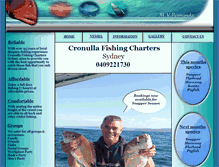 Tablet Screenshot of cronullafishingcharters.com.au